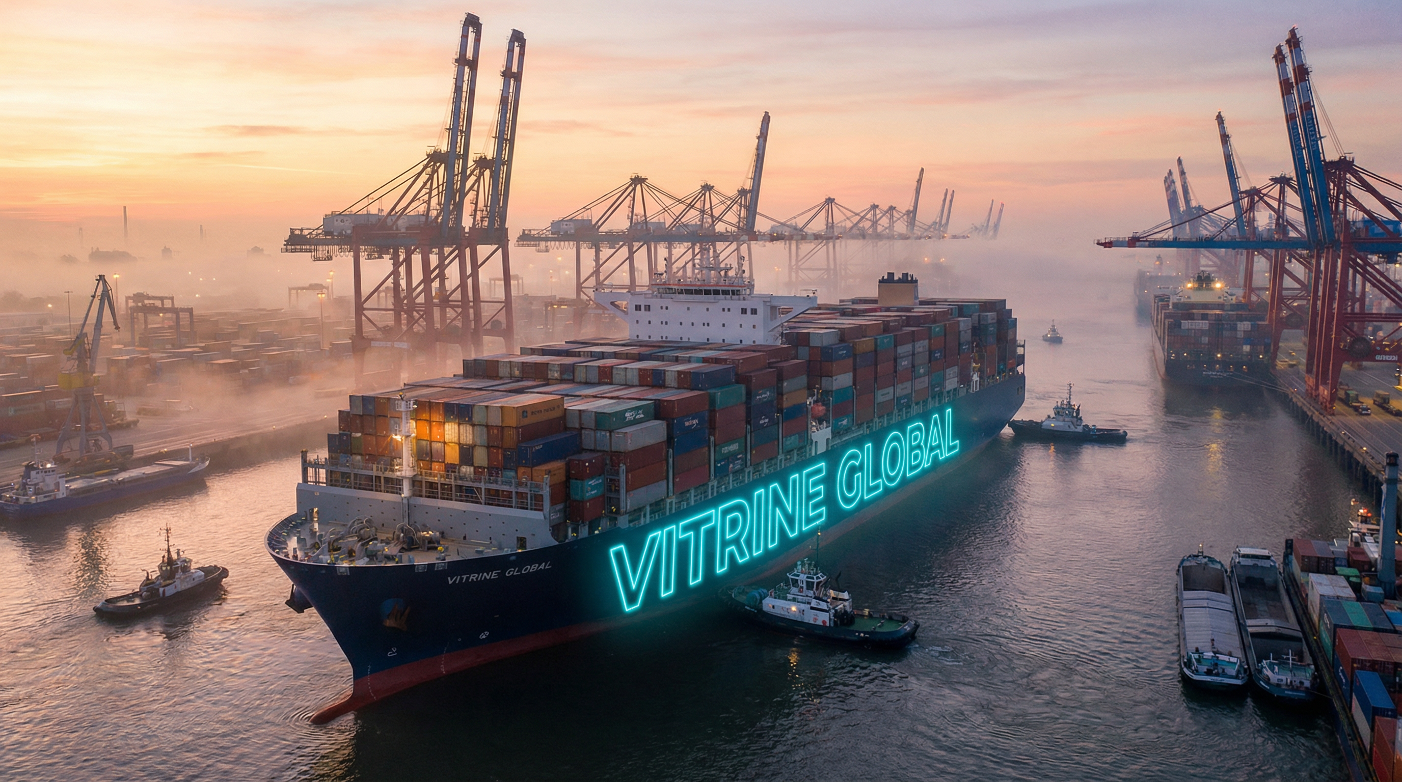 Navio Vitrine Global no porto